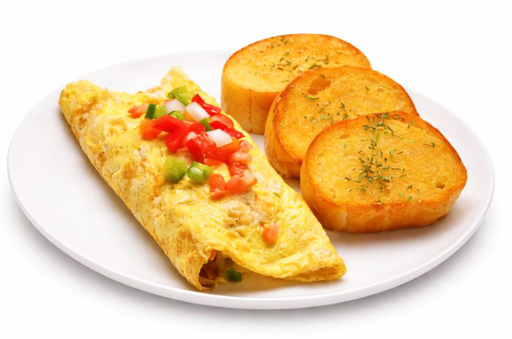 Omelettes Con Tostadas (Vegetales)